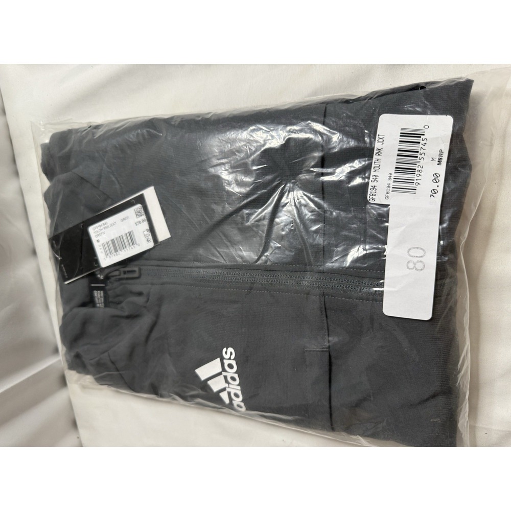 Adidas Youth Rink Suit Full Zip Lightweight Track Jacket GF8194 Gray Kids Size M - Picture 14 of 16